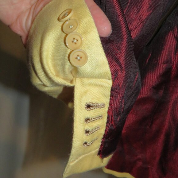 Tincati x Partenopea Bespoke Yellow Weave Cashmere Two Button Sport Coat 44L - Picture 9 of 15